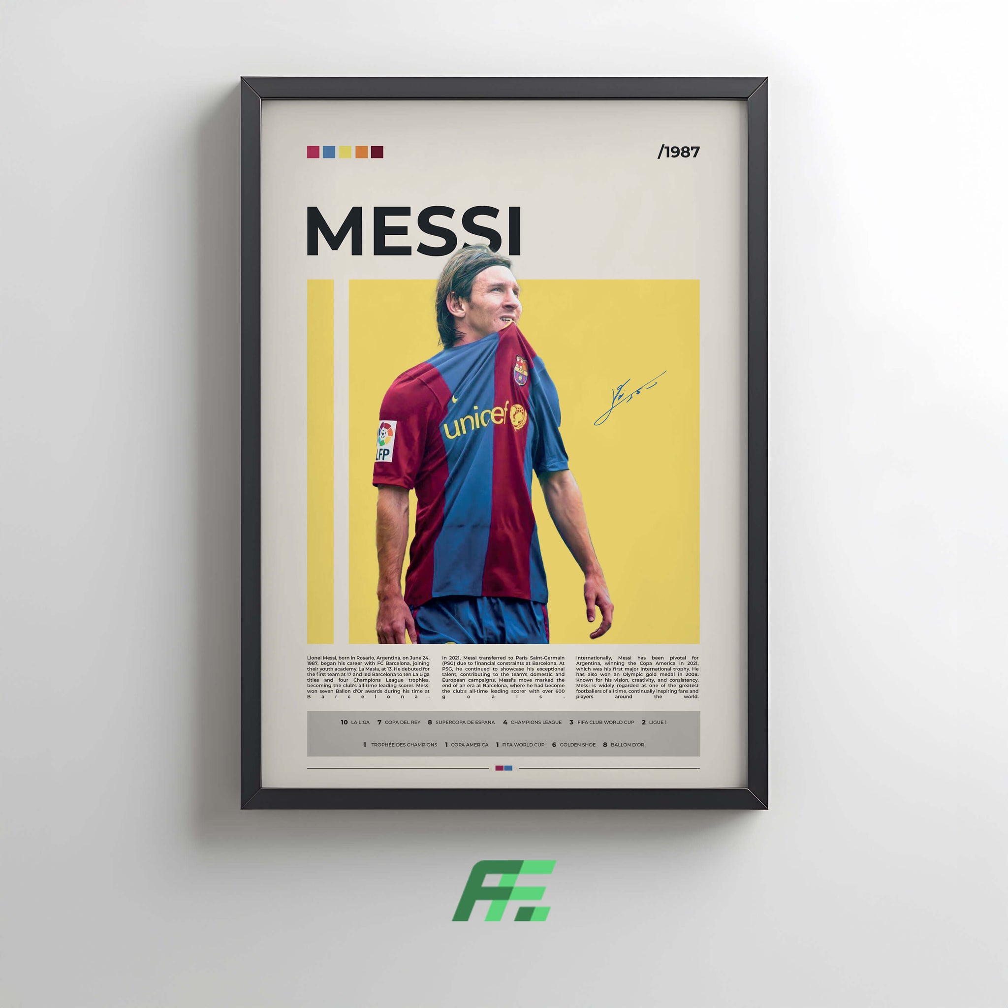 Lionel Messi Barcellona Vintage